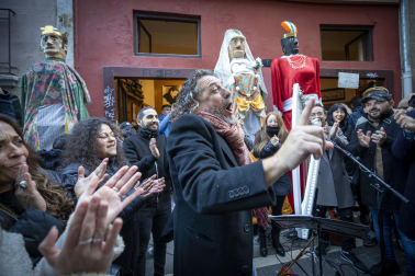 Celebración del 150 aniversario de la churrería La Mañueta en Pamplona.