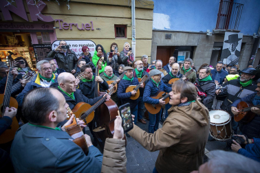 Celebración del 150 aniversario de la churrería La Mañueta en Pamplona.
