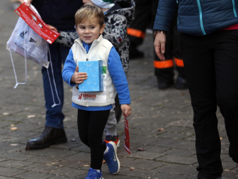 Participantes en la XI Carrera Infantil de la Navidad de Asvona