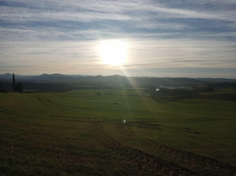 Bonito amanecer en lo alto de Artazu.