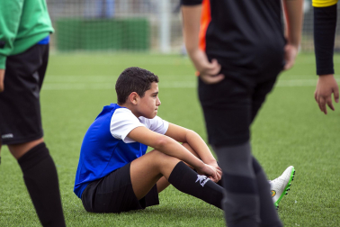 Imágenes del encuentro Marqués de la Real Defensa 0-1 Bernart Etxepare de la cuarta jornada del XL Torneo Interescolar.