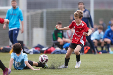 Imágenes del encuentro Paz de Ziganda 0-3 San Miguel (Noain) de la cuarta jornada del XL Torneo Interescolar.