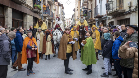 Fotos del Misterio de los Reyes Magos en Sangüesa.