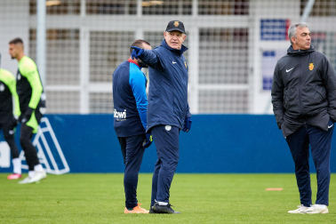 Javier Aguirre ha dirigido el entrenamiento del Mallorca este domingo en Tajonar