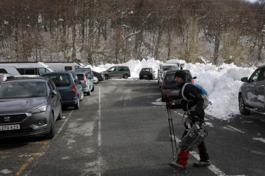 Fotos del ambiente en la nieve en Roncesvalles.