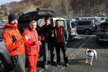 Fotos del ambiente en la nieve en Roncesvalles.
