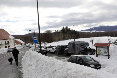 Fotos del ambiente en la nieve en Roncesvalles.