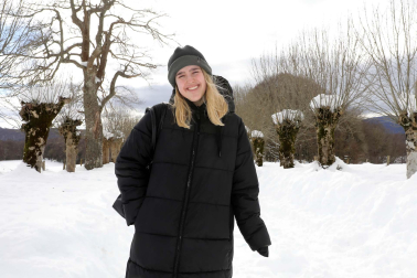 Fotos del ambiente en la nieve en Roncesvalles.