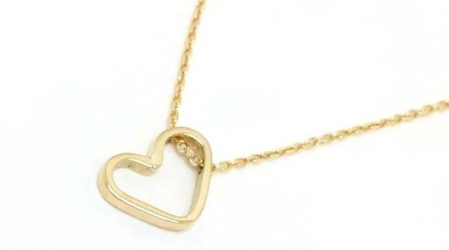 Gargantilla artesanal de oro con corazón de Joyería Zia