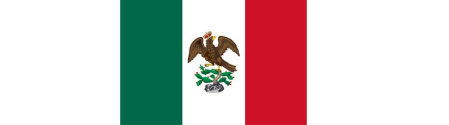 Bandera de México durante el Primer Imperio