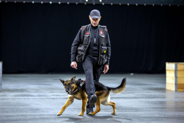 Jornada de puertas abiertas de la Policía foral en el Navarra Arena./
