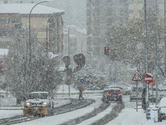 Fotos de la nevada de este lunes en Tierra Estella. /
