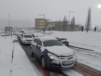 Fotos de la nevada de este lunes en Tierra Estella. /