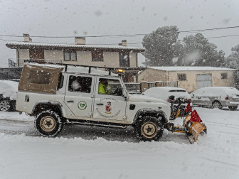 Fotos de la nevada de este lunes en Tierra Estella. /