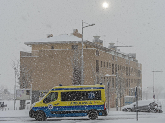 Fotos de la nevada de este lunes en Tierra Estella. /