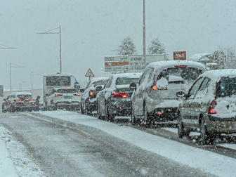 Fotos de la nevada de este lunes en Tierra Estella. /