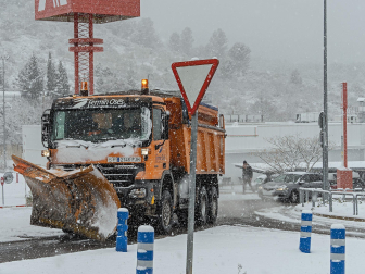 Fotos de la nevada de este lunes en Tierra Estella. /