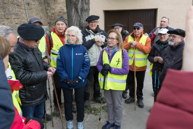 Peregrinos de la Ribera, durante la primera Javierada de 2023.