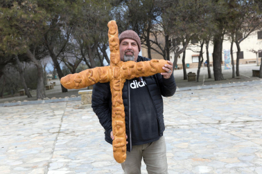 Peregrinos de la Ribera, durante la primera Javierada de 2023.