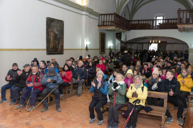 Peregrinos de la Ribera, durante la primera Javierada de 2023.