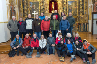Peregrinos de la Ribera, durante la primera Javierada de 2023.