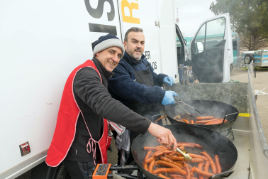 Peregrinos de la Ribera, durante la primera Javierada de 2023.