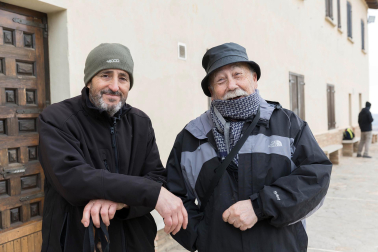 Peregrinos de la Ribera, durante la primera Javierada de 2023.