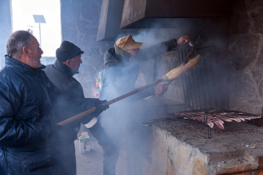 Peregrinos de la Ribera, durante la primera Javierada de 2023.