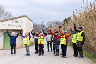 Peregrinos de la Ribera, durante la primera Javierada de 2023.