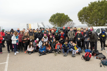 Peregrinos de la Ribera, durante la primera Javierada de 2023.