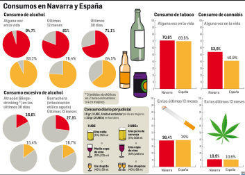 Gráfico de consumo en Navarra y España