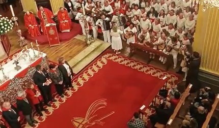 Vídeo con la 'Jota a San Fermín' de Joaquín Madurga en la misa del 3 de marzo