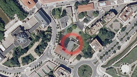 Zona afectada por la prolongación de la calle Amaya.