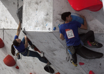 Fotos del Campeonato navarro de escalada de dificultad. /