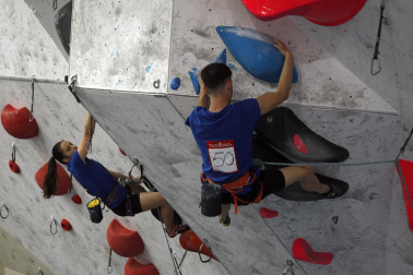 Fotos del Campeonato navarro de escalada de dificultad. /