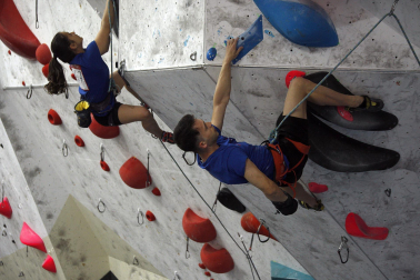 Fotos del Campeonato navarro de escalada de dificultad. /