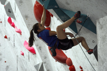 Fotos del Campeonato navarro de escalada de dificultad. /