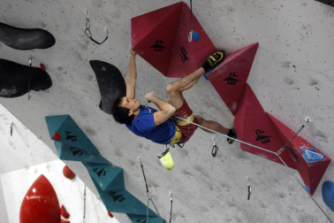 Fotos del Campeonato navarro de escalada de dificultad. /