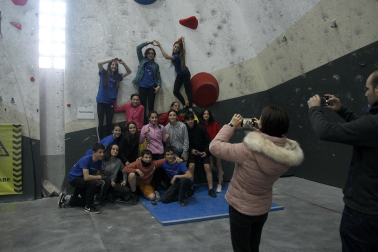 Fotos del Campeonato navarro de escalada de dificultad. /
