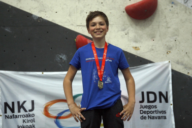 Fotos del Campeonato navarro de escalada de dificultad. /
