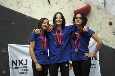 Fotos del Campeonato navarro de escalada de dificultad. /