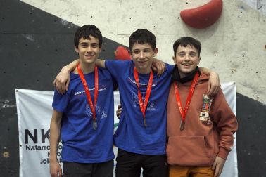 Fotos del Campeonato navarro de escalada de dificultad. /
