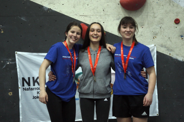 Fotos del Campeonato navarro de escalada de dificultad. /