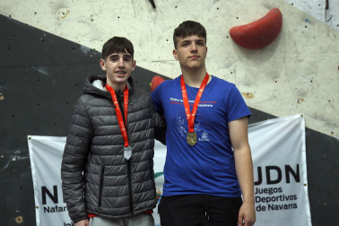 Fotos del Campeonato navarro de escalada de dificultad. /
