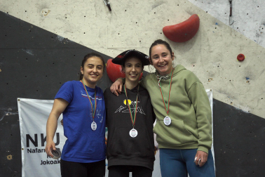Fotos del Campeonato navarro de escalada de dificultad. /