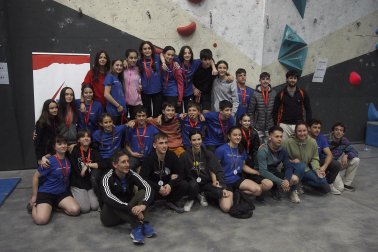 Fotos del Campeonato navarro de escalada de dificultad. /