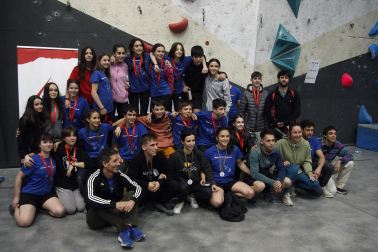 Fotos del Campeonato navarro de escalada de dificultad. /