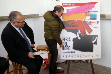 La Casa de Misericordia de Pamplona ha presentado el cartel que anunciará la Feria del Toro 2023, obra del artista pamplonés Javier Balda.