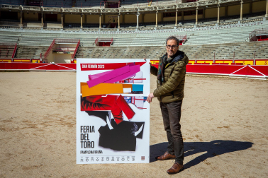 La Casa de Misericordia de Pamplona ha presentado el cartel que anunciará la Feria del Toro 2023, obra del artista pamplonés Javier Balda.