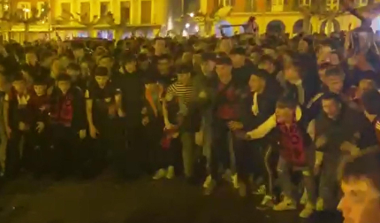 Vídeo con las celebraciones de la afición en la Plaza del Castillo
